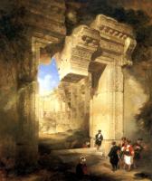 David Roberts - The Gateway of the Great Temple at Baalbec
